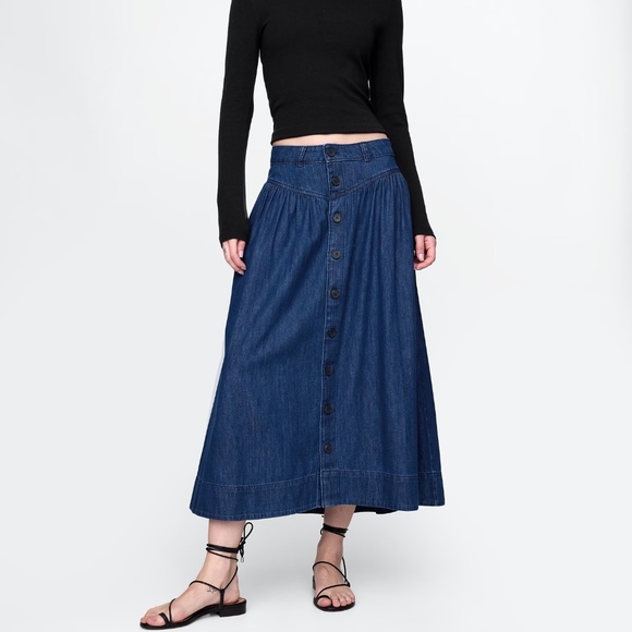 GAP western demin maxi skirt - NWOT - Picture 1 of 4